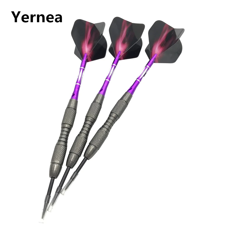 Steel Tip Darts 3Pcs Indoor Sports Professional 20g Hard Darts Throwing Movement Dart Purple Darts Shafts Flights Dardos Flight