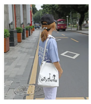 

New Women's Canvas Handbag Shopping Bag Shoulder zipper Shoulder Bag Messenger Bag