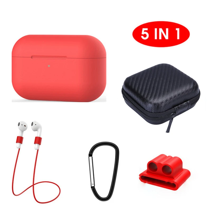 

5Pcs/Set Earphones Case Cover For Air Pods Pro Accessories Soft Silicone Protective Case For Airpod Pro air pro 3 Storage Cover