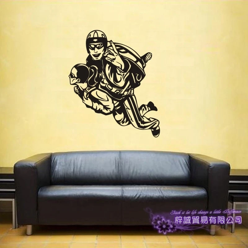 DCTAL Skydive Sticker Parachute Car Decal Extreme Sports Posters Vinyl Wall Decals Parede Decor Mural Air Flight Sticker