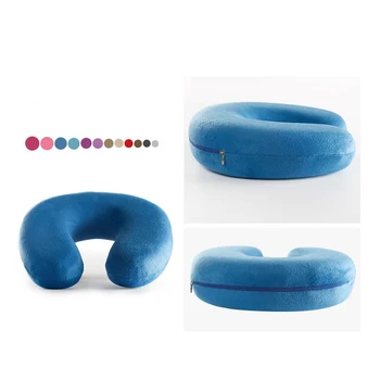 

U-Shape Airplane Pillow Massage Neck Travel Pillow Memory Foam Aircraft Travel Office Working Nap Cervical Neck Pillow Unisex