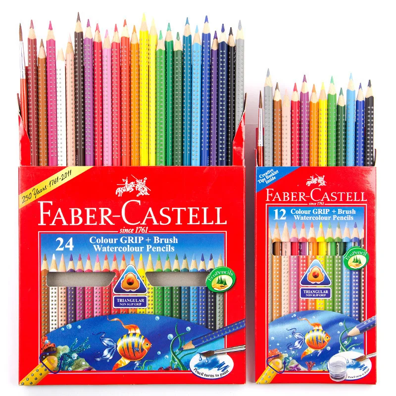 

12 Colour Characteristic Water Solubility Colour Pencil Lattice Triangle Color Lead Carton Suit