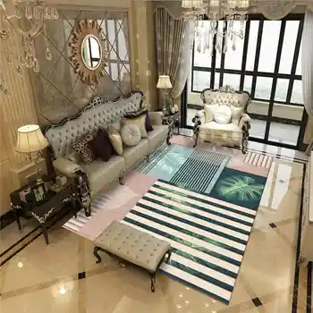 

Nordic Geometric Kids Carpet Flannel Anti Slip Bedroom Rug and Carpet Home Decorative Area Rugs for Living Room Modern