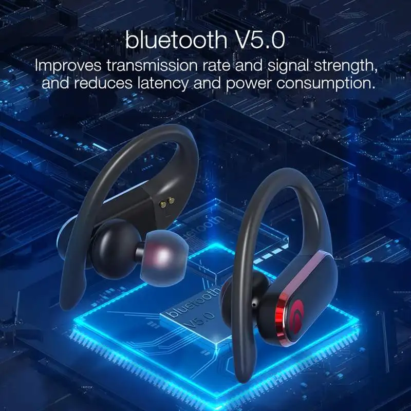 наушники беспроводные проводные BlitzWolf AIRAUX UM3 TWS спортивные bluetooth умные HD звонки