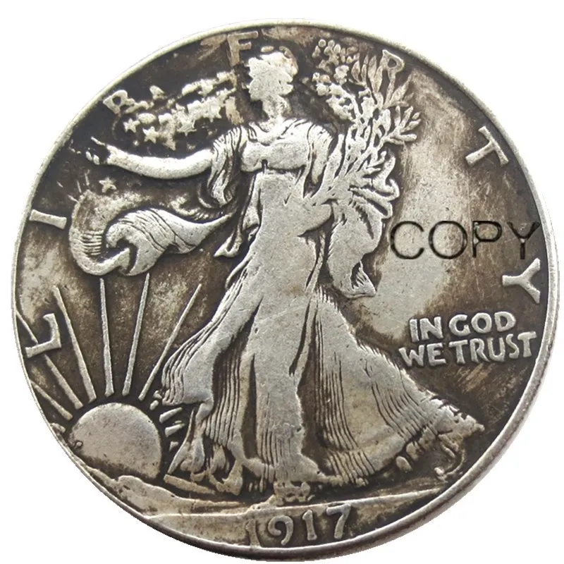 

US 1917 PSD Walking Liberty Half Dollar Silver Plated Copy Coins