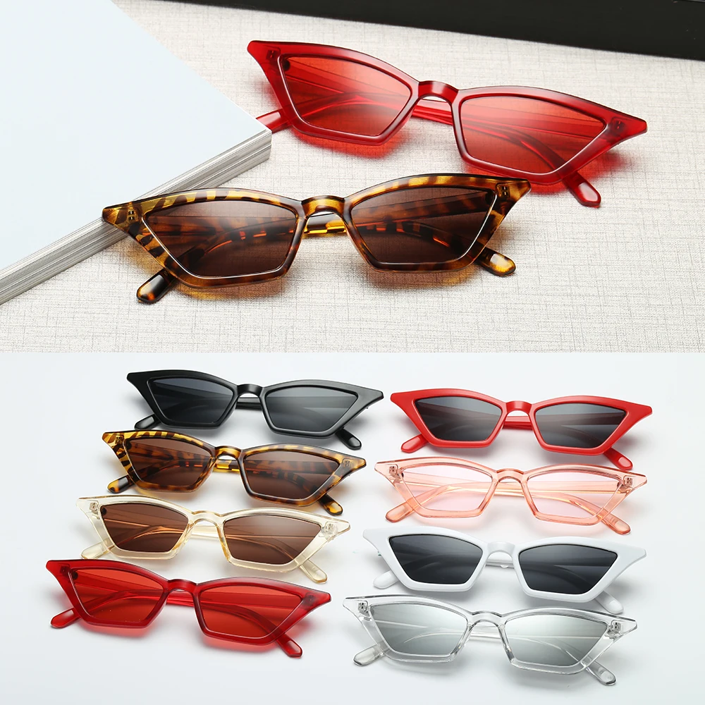  - Top quality Women Small Frame Vintage Cat Eye Sunglasses UV400 Sun Shades Glasses Street Eyewear Trending Sunglasses Wholesale