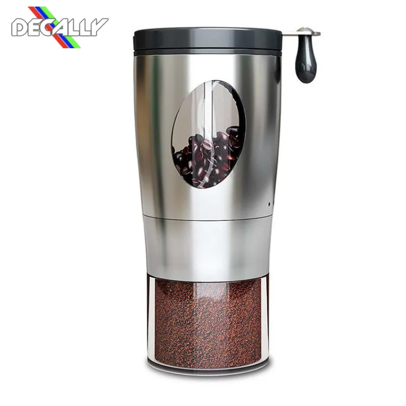 

New Hand-cranked Coffee Grinder, Collapsible Handle Stainless Steel Coffee Grinder, Portable Grinder Coffee Mill