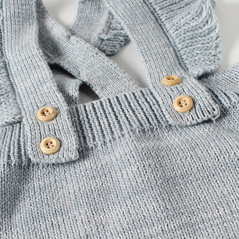 Koodykids/весенние трикотажные боди для маленьких девочек; детские вязаные серые комбинезоны ручной работы; вязаная одежда для маленьких мальчиков; комбинезоны в скандинавском стиле; сезон осень
