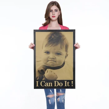 

1PC Classic Nostalgia Kraft Paper Coffee Poster For Bar Retro Decorative Wall Sticker Painting 51.5X36cm