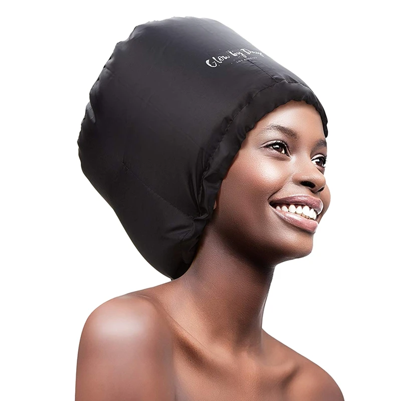 Hood Hair Dryer Attachment- Soft Adjustable Extra Large Hooded Bonnet for Hand Held Hair Dryer with Stretchable Grip and Extend