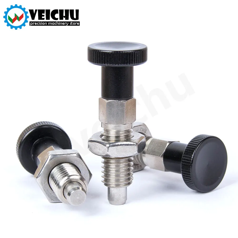 Stainless Steel Knurled Plungers Return-Type Index Bolts Aluminum Knob Plungers