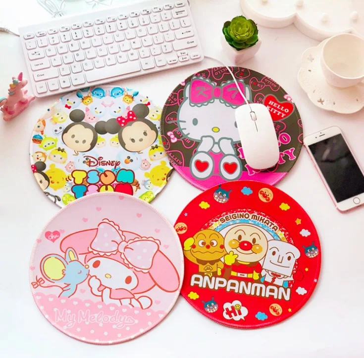 20 шт. 18 моделей мультяшный коврик для мыши kawaii Милая резинка коврик для мыши на день рождения подарок на Рождество и год