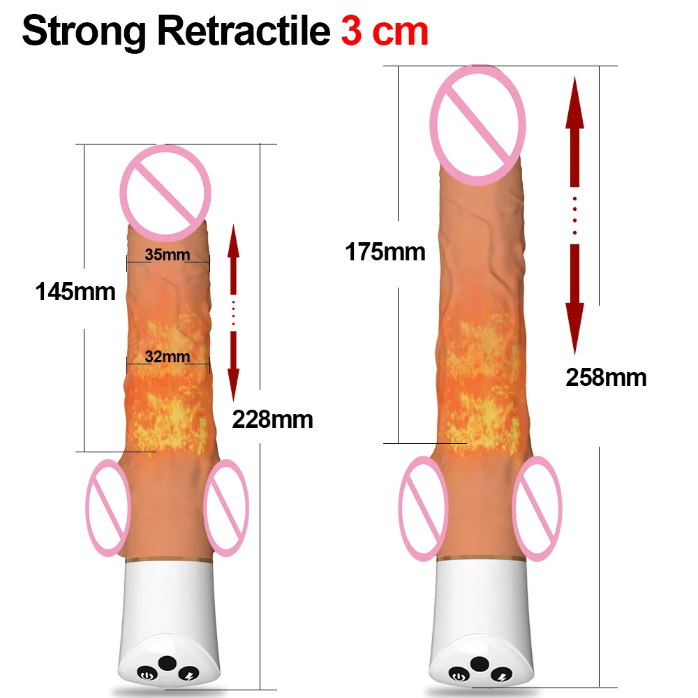 Automatic Thrusting Dildo G spot Vibrator with Suction Cup Sex Toy for Women Adult Hand Free