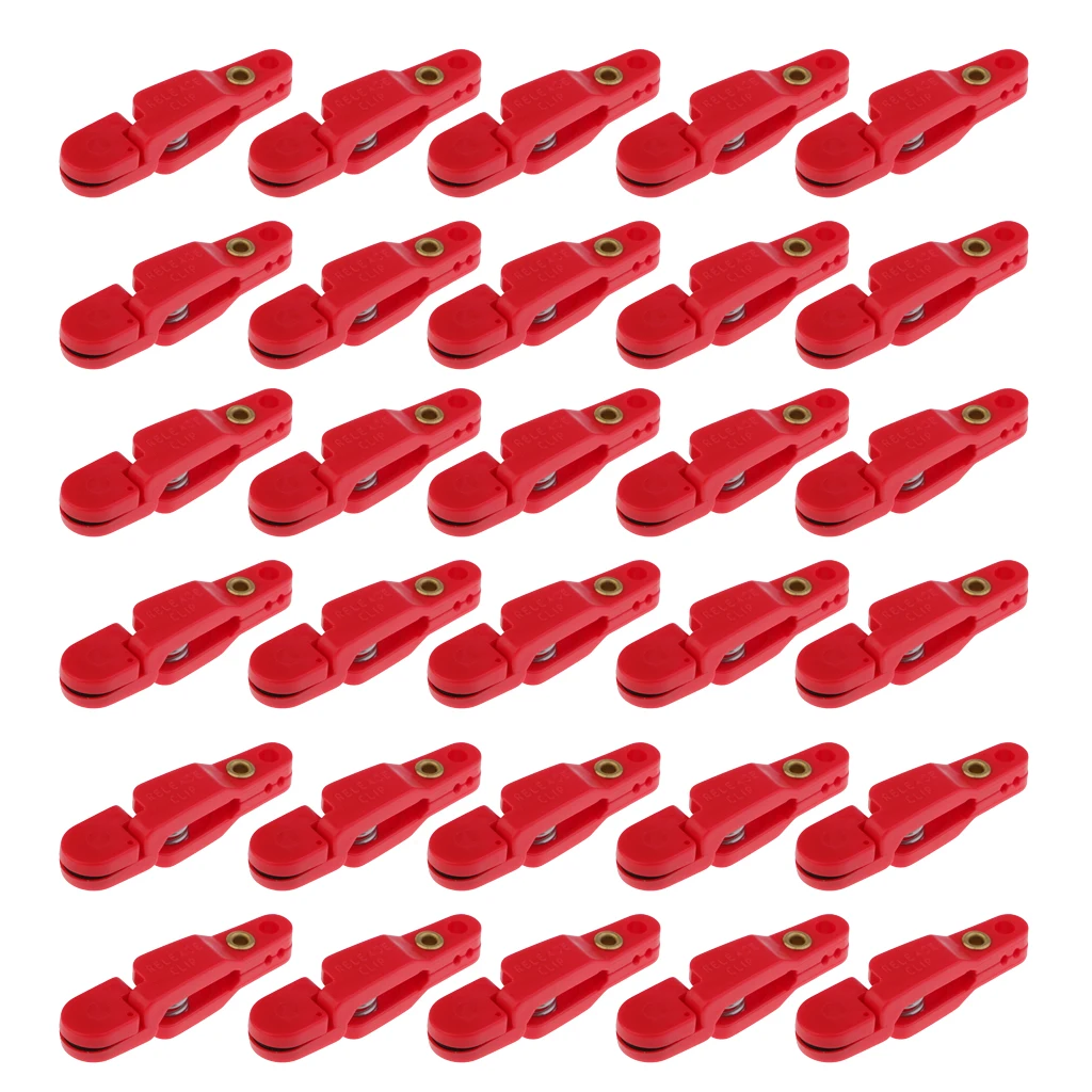 

Perfeclan 30Pcs Fishing Planer Board Release Clip Heavy Tension Clips Red