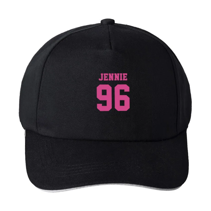 Kpop черная розовая эластичная хлопковая бейсбольная кепка JENNIE JISOO LISA ROSE Name Кепка с принтами модная хип-хоп шляпа наивысшего качества