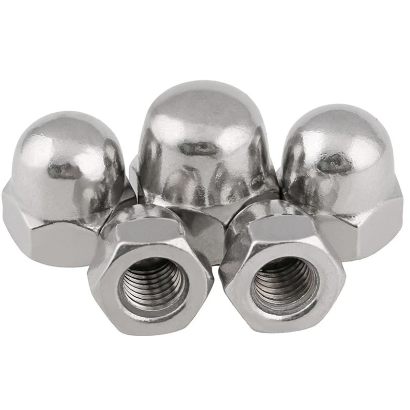 DIN1587 Hex cap nut M3 M4 M5 M6 M8 M10 A2-70 Nut 304 stainless steel Hexagon Acorn Nut Cap Decorative Cover Semicircle Dome Nuts