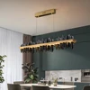 New Modern Chandelier lighting For Dining Room Iceberg Design LED hanglamp Kitchen Island Rectangle Lighting Fixtures Gold/Black ► Photo 3/6