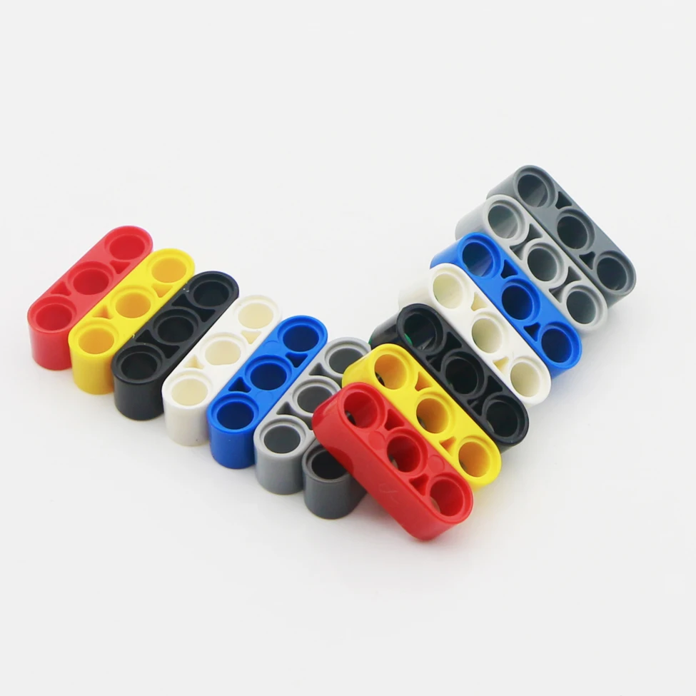 

50pcs Blocks Technical Liftarm 1x3 Thicks Studless Beam MOC Robots Cars Toys Technology Accessories Parts Building Bricks 32523