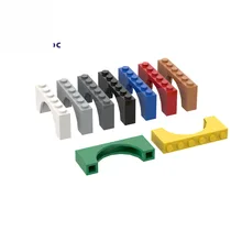 Bloques de construcción compatibles con MOC, 10 Uds., 15254, arco de ladrillo, 1x6x2, piezas de bloques de construcción, bricolaje, educativo, creativo, Juguetes
