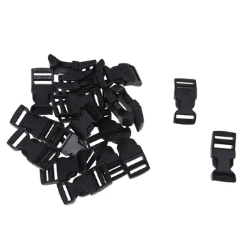 

20 pcs Curved Side Release Plastic Buckles for 15 mm Webbing Straps