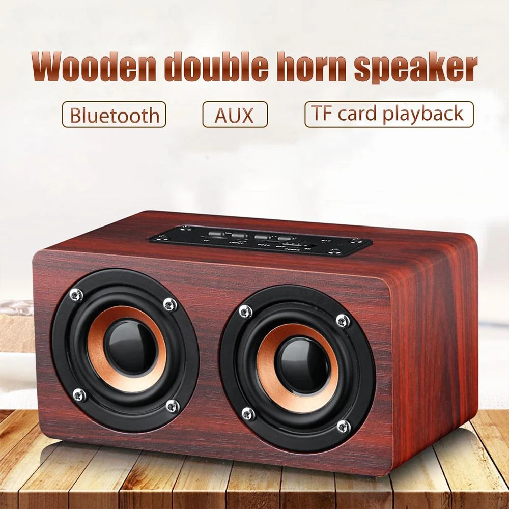 W5 10 Вт 52 мм двойной звуковой деревянный 4 2 Bluetooth динамик с воспроизведением аудио