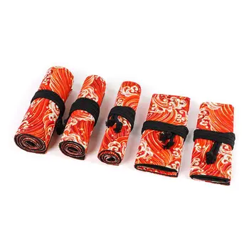 

12/24/36/48/72 Holes Canvas Roll Up Pen Curtain Pencil Bag Case Makeup Storage 19QA