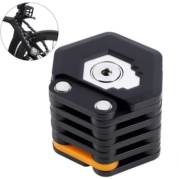 

Bicycle Folding Lock Bike Chain Lock with 3 Keys Collapsible Metal Anti-Theft Security with Mounting Bracket