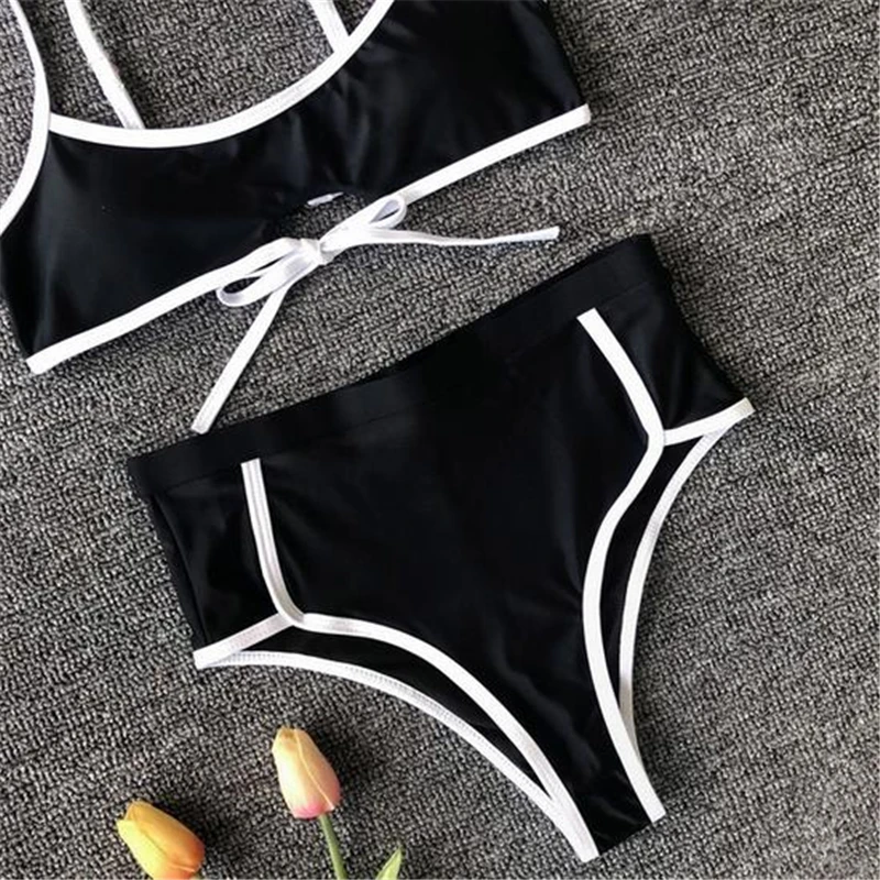 

SexyWomen Bikini Set Hollow Bandage Swimsuit Swimwear Bathing Suit Female Swimming Summer Bikini Set High Waist Ladies Swimwear