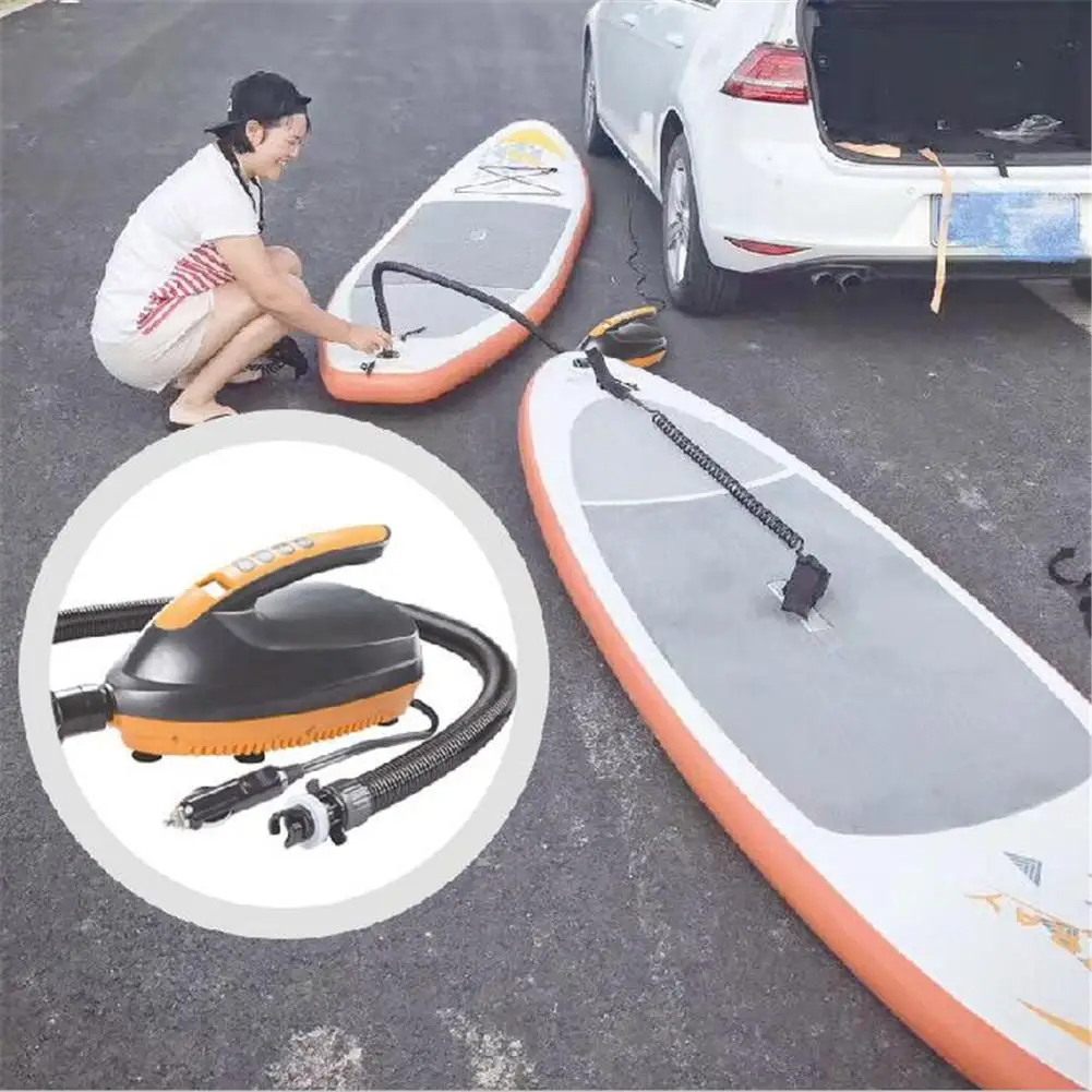 Гребной лодочный насос SUP Paddle прямой ток электрический автомобиль надувной подкачивающий насос+ 6 шт. воздушные насосы кран с форсункой