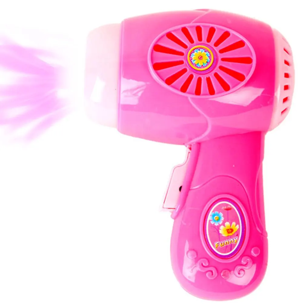 hair dryer Мини-кухонные игрушки, светящиеся и звуковые Пластиковые Электрические симуляторы, бытовая техника, детские игрушки для игр, игрушки для девочек, игрушки для ролевых игр - Цвет: hair dryer