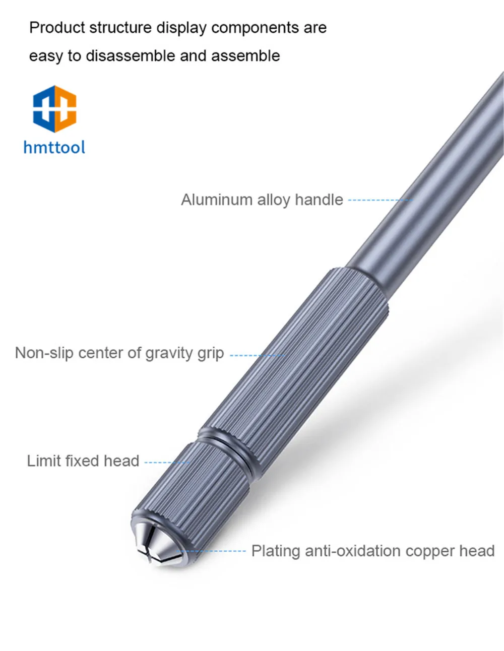 Qianli 012 IHlt Low Center of Gravity Aluminum Alloy Handle For Phone Repair Knife Glue Cleaning Mainboard Soldering Knife Tools