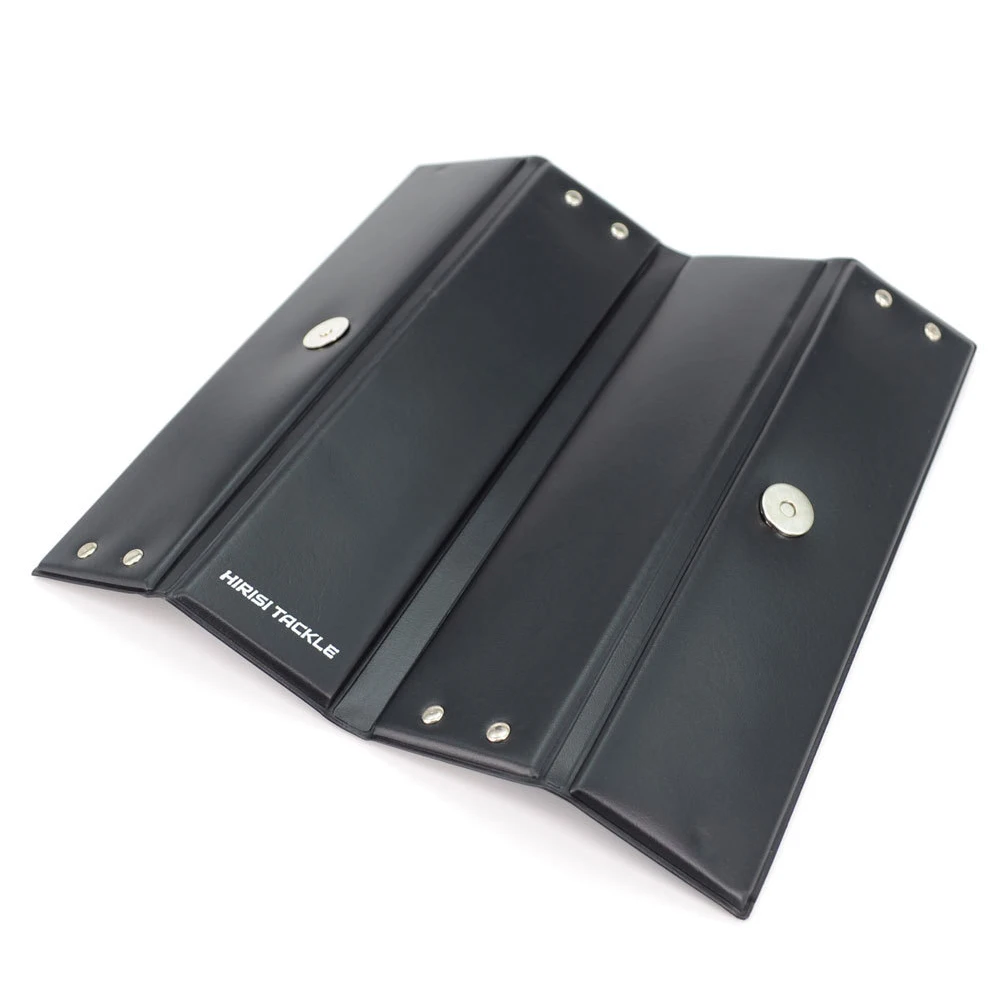 

Storage System Tackle Case Outdoor Folding Accessories Equipment Rig Wallet Practical PU Leather Hook Length Carp Fishing Black