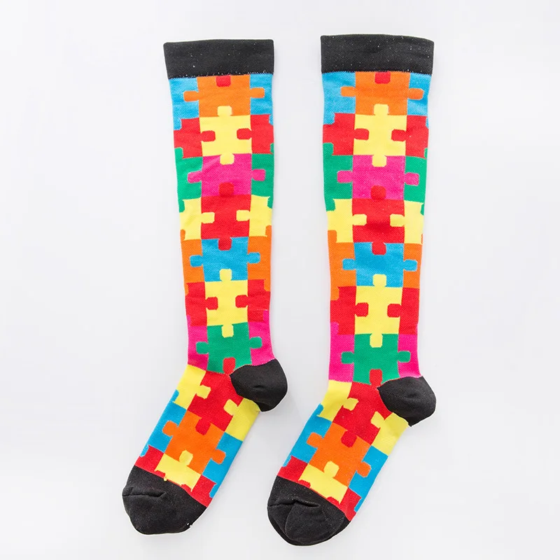 Brothock Spot Sports Socks Outdoor Christmas Stockings Calf Pressure Compression Elastic Breathable Prevent Varicose Veins Socks