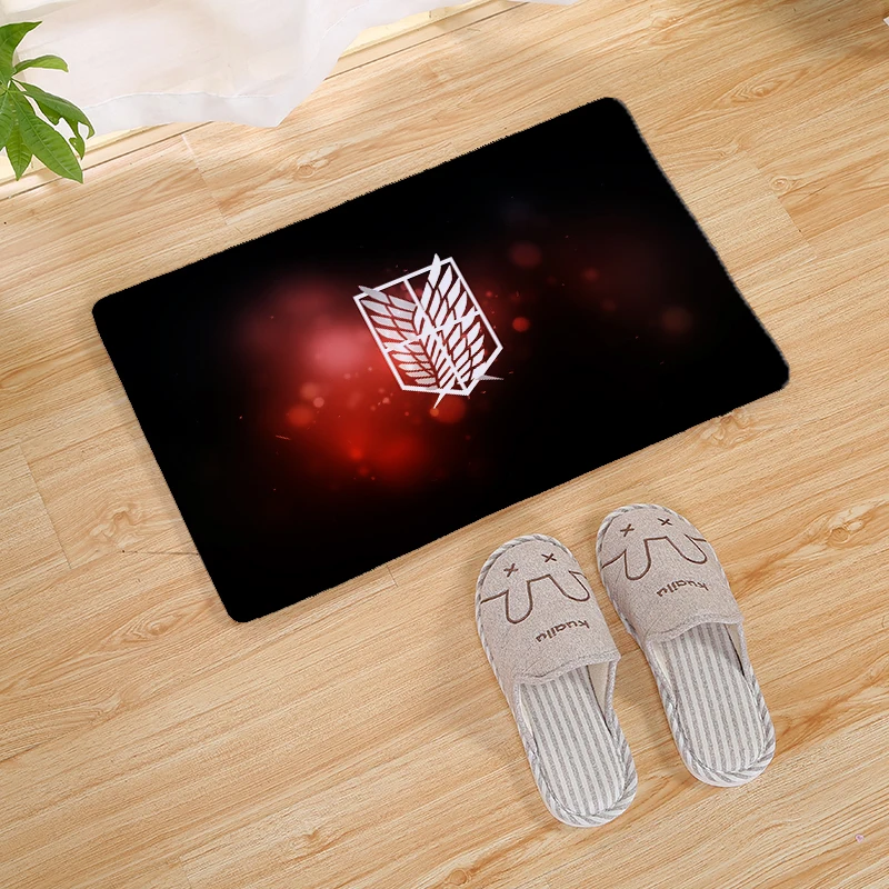 Attack on Titan печать современный домашний коврик стелька кухонный ковер крытый Открытый Добро пожаловать ванная комната Противоскользящие коврики 80 см