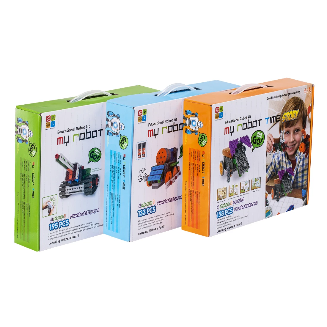 4 в 1 My Robot Time Toy Land Series робот строительный блок набор монтажный развивающий робот игрушка-1-Story