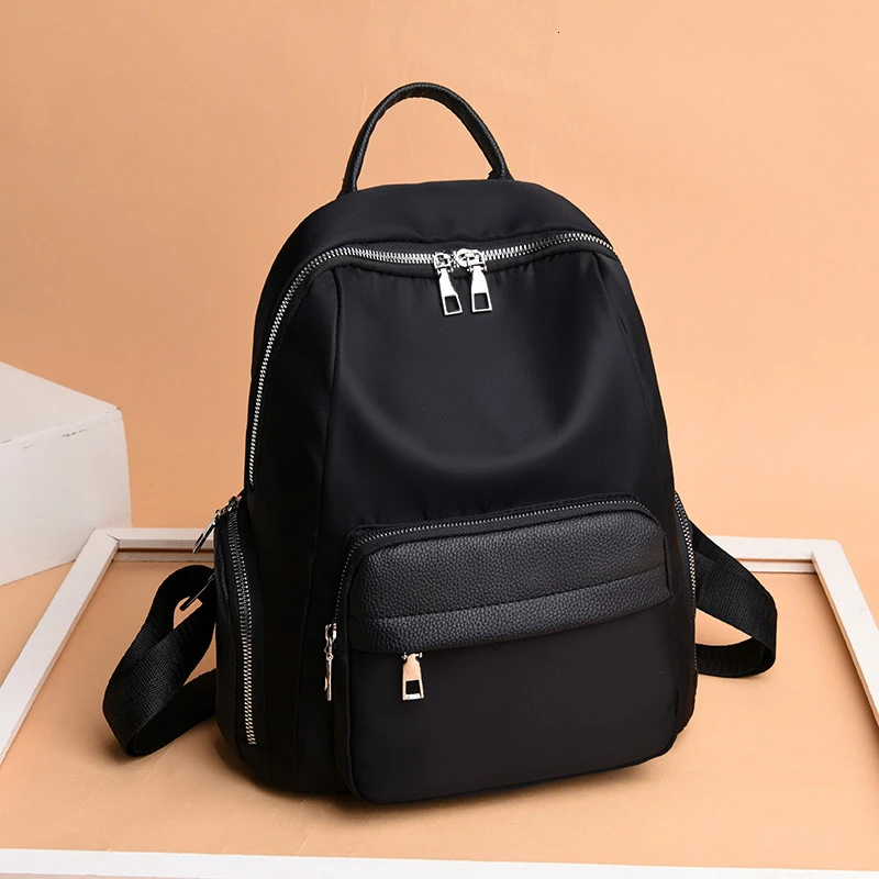 Mochila Mujer, модный рюкзак для путешествий, защита от кражи, водонепроницаемый, для женщин, большая емкость, Оксфорд, сплошной цвет, сзади, сумки для девочек, Bolsa