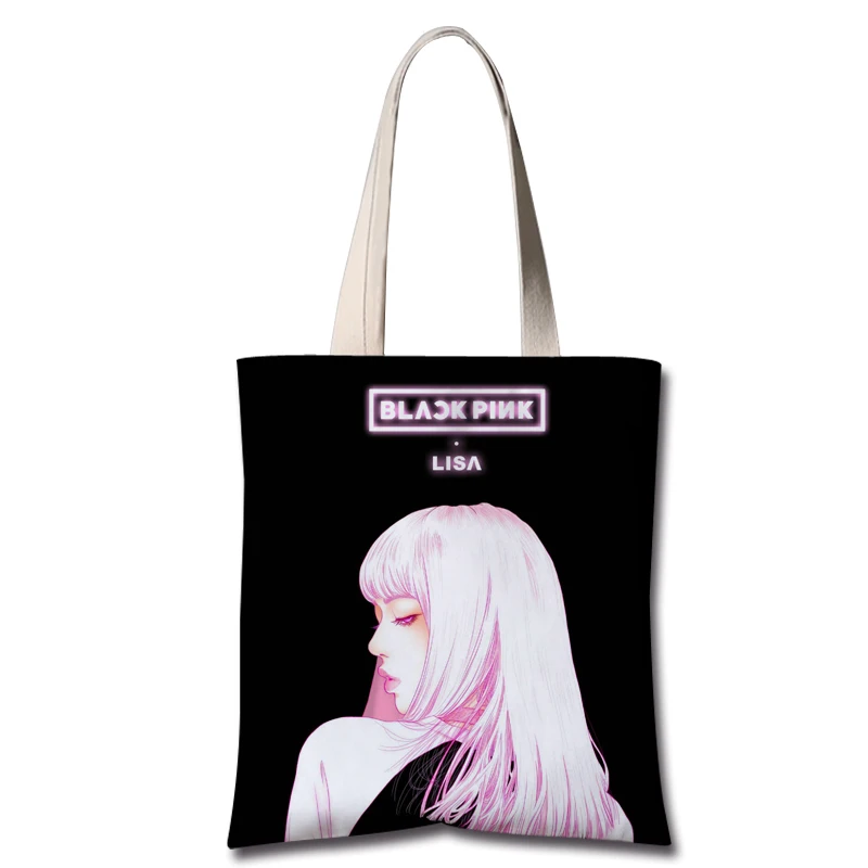 Kpop blackpink такие же корейские парусиновые сумки на плечо женская летняя уличная кавайная сумка модные вентиляторы сумка на плечо высокого качества