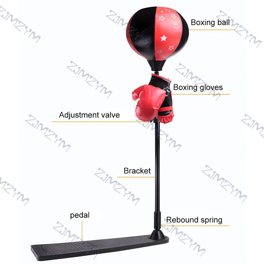 Vertical Boxing Ball Adjustable Children Fitness Boxing Set Punch Pear Speed Ball For Kids Punching Sports Gym Home Training