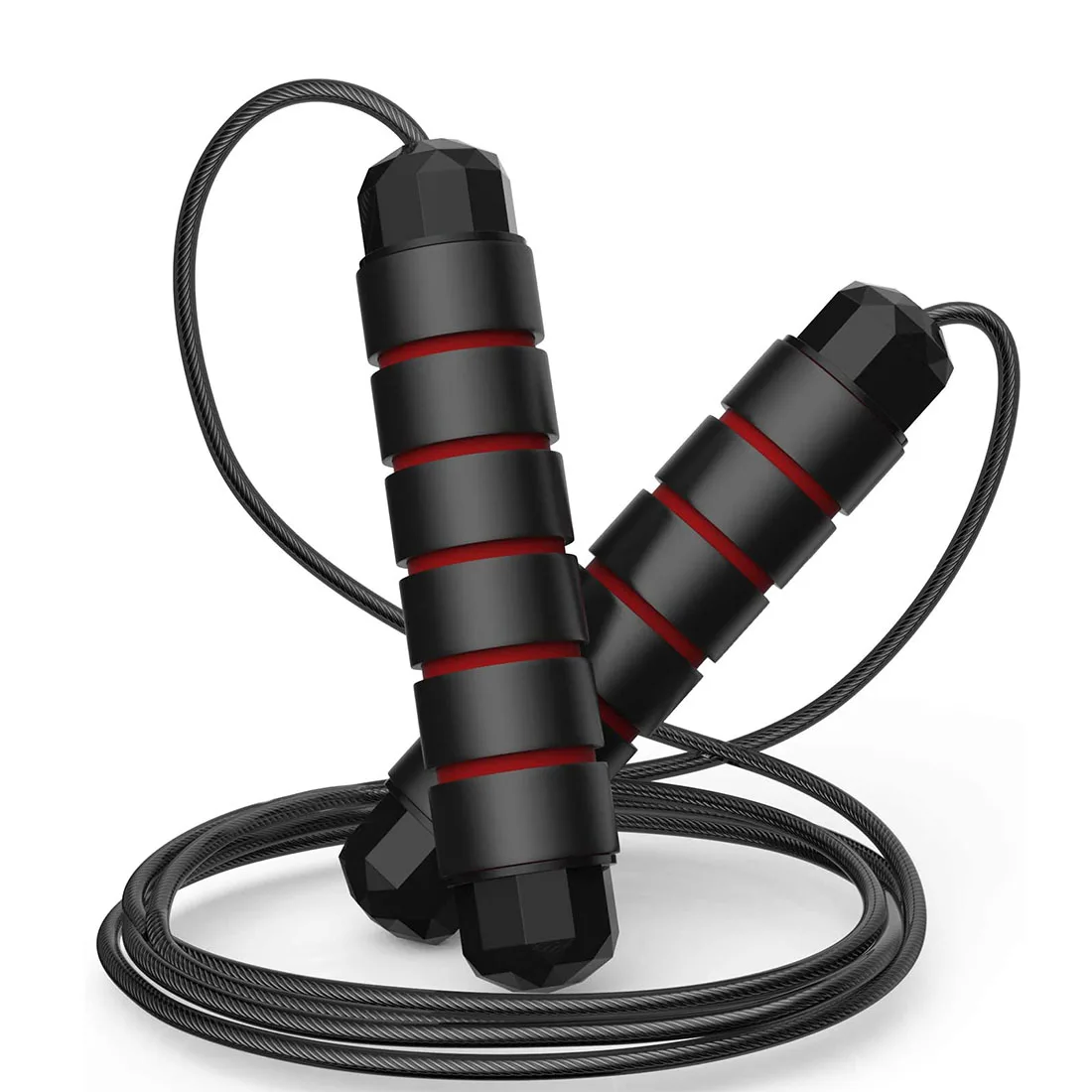

Jump Rope Tangle-Free Rapid Speed Jumping Rope Cable with Ball Bearings Steel Skipping Rope Gym Fitness Home Exercise Slim Body