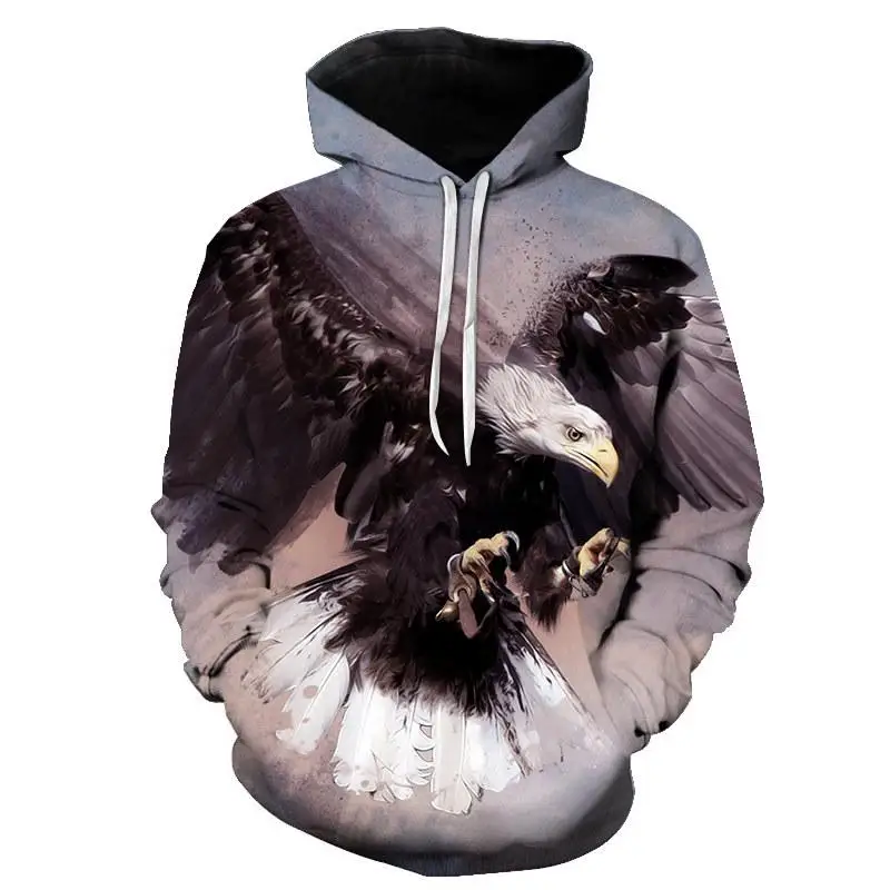 

3D printed animal fashion hoodie Eagle / Dolphin / whale print hooded sweatshirt street fashion casual hooded pullover hoodie