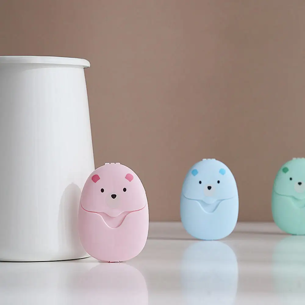 Foaming-Box Paper-Soap Scented-Slice-Sheets Washing-Hand-Wipes Bath Travel Colorful Portable
