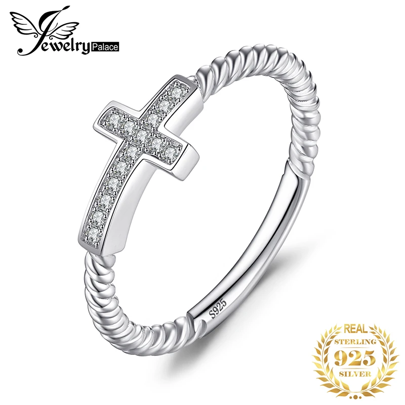 Jewelrypalace крест круглый фианит мира себе кольцо для Для женщин Jewelry Настоящее