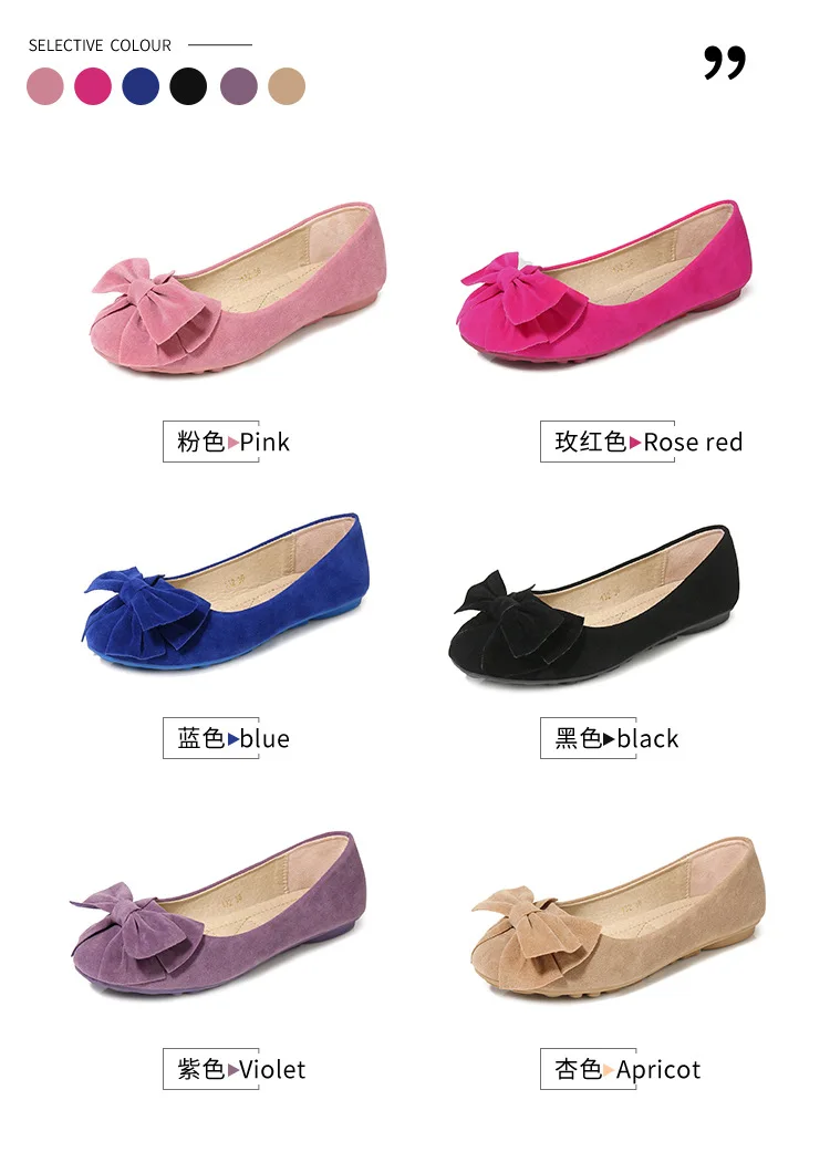 

2019 Korean-style Moccosins Women's New Style Flat Top Shoes Bow Shoes Large Size WOMEN'S Shoes 41-43