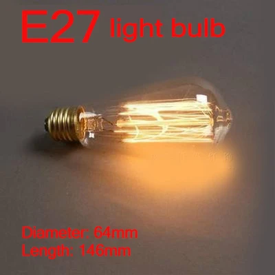LED bulb Настенный светильник, винтажный промышленный настенный светильник, американский винтажный антикварная прикроватная лампа для гостиной, барные лампы из кованого железа, домашний декор - Цвет абажура: LED bulb