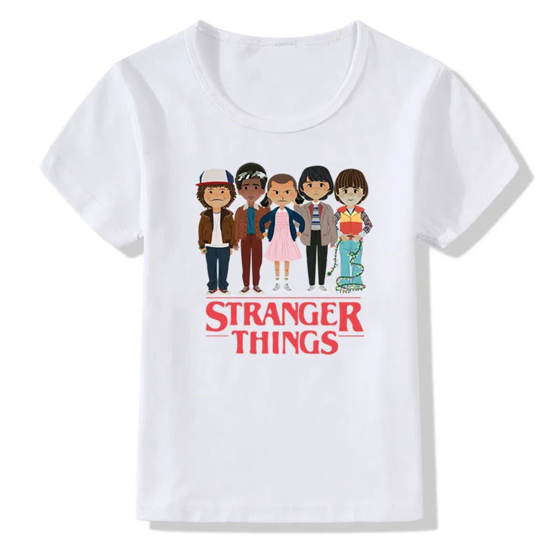 917n-bj-11-21-8 Футболка для мальчиков и девочек футболка с надписью «Stranger Things Will's» детские летние повседневные белые топы, Детские Забавные футболки, топы - Цвет: 917n-bj-11-21-8