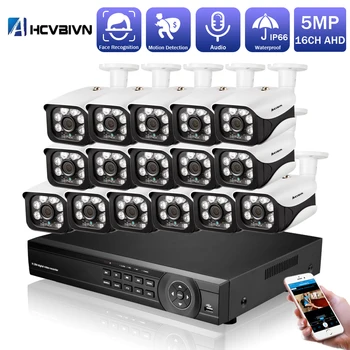 

CCTV Camera Security System 16CH DVR NVR Video Surveillance System 5MP AHD Outdoor Weatherproof CCTV Camera System Night Vision