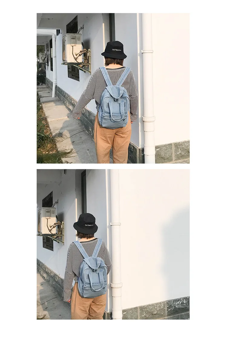 Модный женский рюкзак, джинсовый Детский рюкзак, Корейская сумка на плечо для девочки-подростка, школьный рюкзак, рюкзак