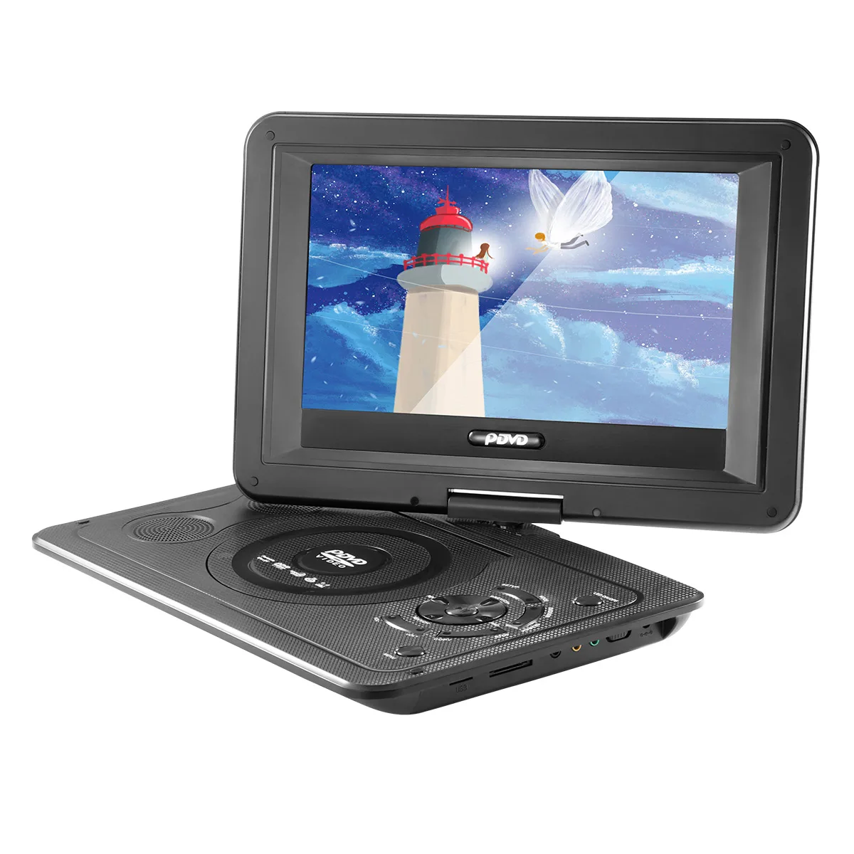 13 9 дюймовый DVD плеер 110 240 в HD TV Портативный 270 градусов вращения 800*480 разрешение 16:9