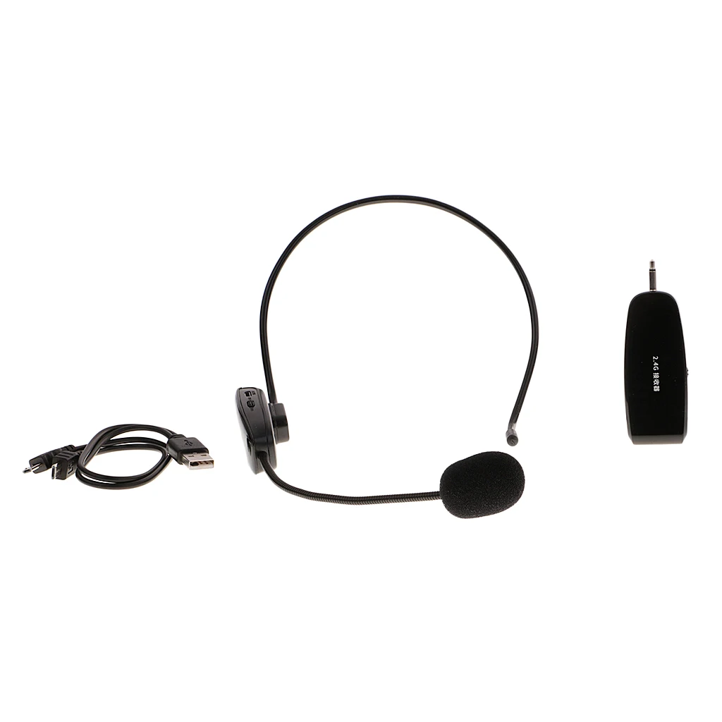 

2.4G Wireless Microphone Headset MIC Megaphone Loudspeaker With 2.4G Receiver Kit