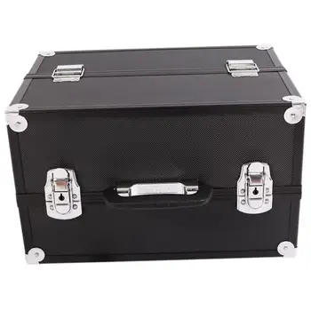 

Aluminum Alloy Makeup Train Case Jewelry Box Organizer Black ship from US drop shipping